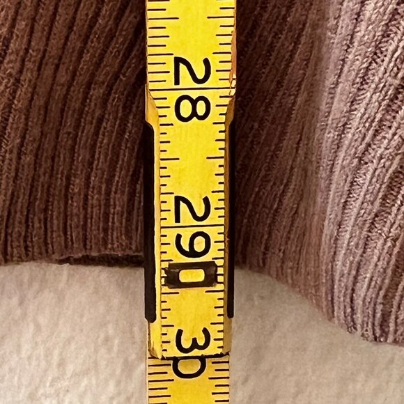 Carol Rose Womens M Brown Hooded Open Front Cardigan Sweater Tie Belt Warm Cozy - Picture 15 of 16